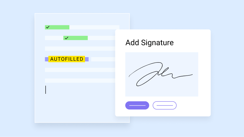 Fast & Easy E-Signatures Illustration